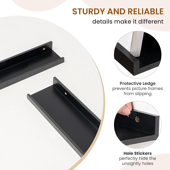 Axeman Picture Ledge Shelf, Floating Shelves - Image 4