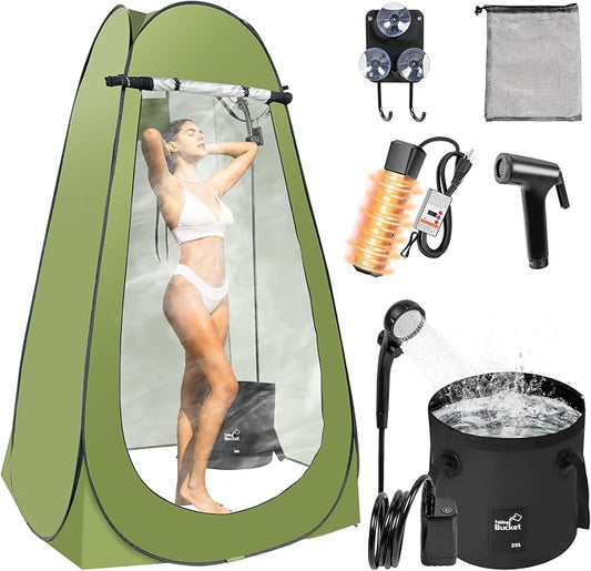 Portable Hot Shower Tent for Camping, Pop Up Privacy Tent by G2GO2GETHER