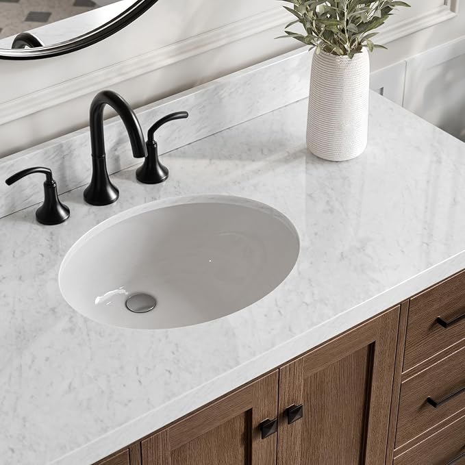ARIEL Cambridge 49 Inch Single Oval Sink Bathroom Vanity - Image 3
