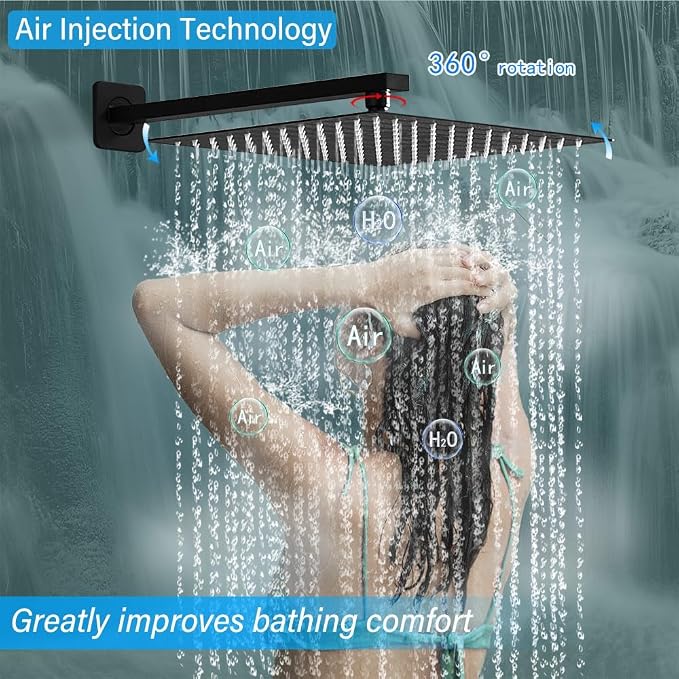 Shower Faucet Set Complete, Wall Mount Shower System - Image 3