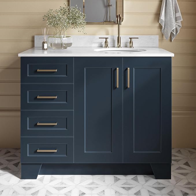 ARIEL Taylor 43 Inch Blue Bathroom Vanity - Image 2