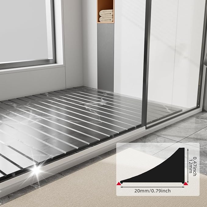 67 Inch Selfadhesive Shower Threshold Water Dam Barrier Silicone Waterproof - Image 2