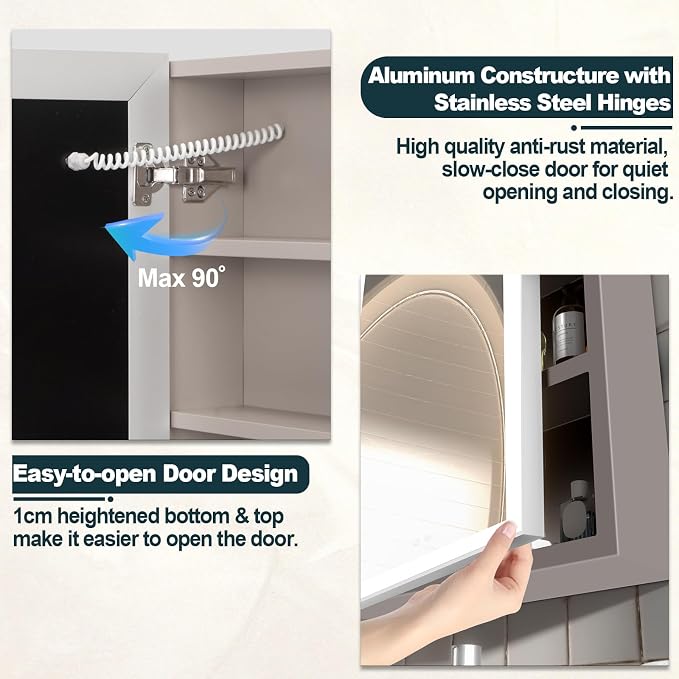 LED Lighted Bathroom Medicine Cabinet - Image 4