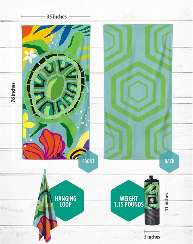 VENTURE 4TH Microfiber Beach Towel: Quick-Dry, Sandproof and Lightweight - Image 6