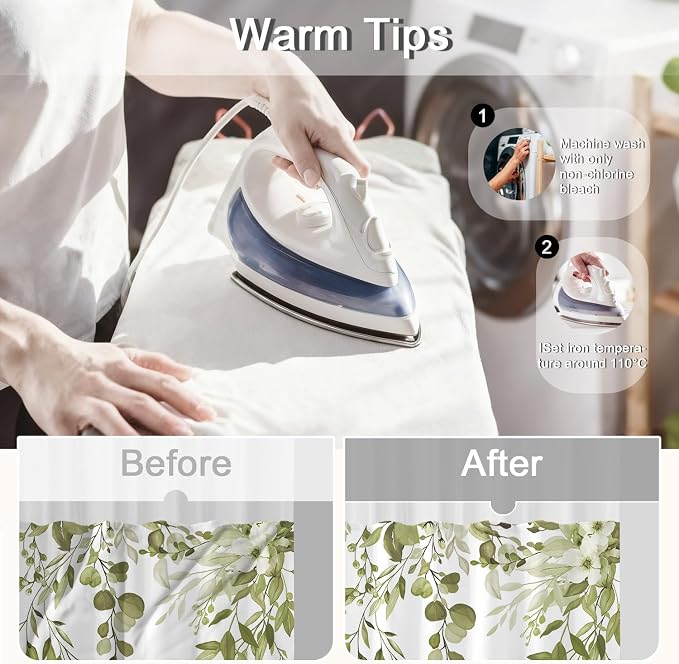 No Hook Shower Curtain and Liner Set, Bath Curtain Sets - Image 4