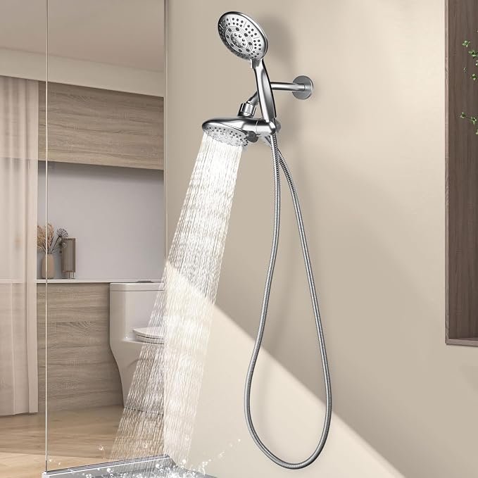 Cobbe 48-Setting High Pressure 3-Way Shower Head Combo, Hand Held Shower & Rain by CobbeforQualityLife