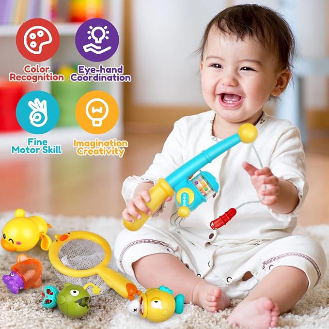 Baby Bath Toys for Kids Ages 1-3, Magnetic Fishing Games - Image 5