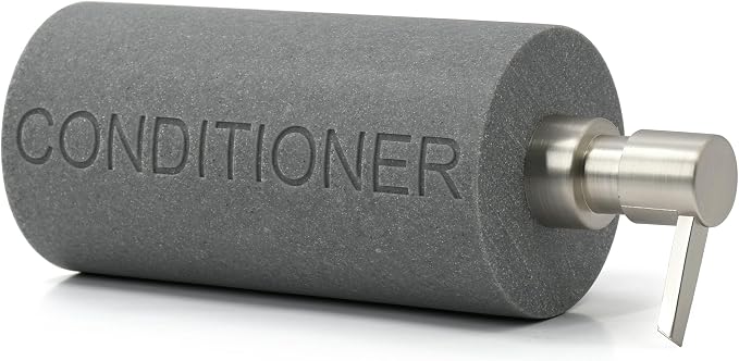 Resin Neutral Gray Sandstone Conditioner Engraved Bottle Refillable Pump - Image 7