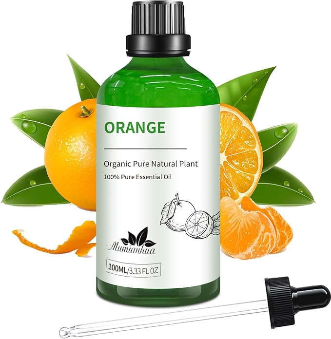 Orange Essential Oil Pure, Mumianhua Natural Sweet Orange Oil by Mumianhua
