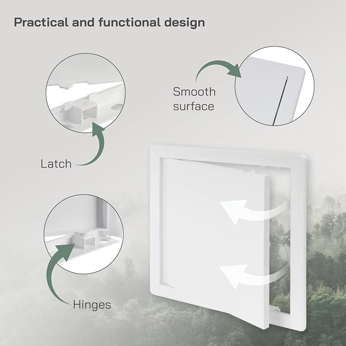 Vent Systems White ABS Plastic Access Panel 10 x 10 Inch - Image 3