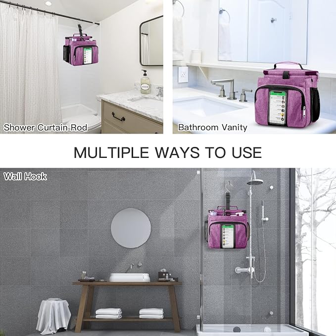Bukere Portable Shower Caddy College Dorm Room Essential, Shower Caddy Tote Bag - Image 6