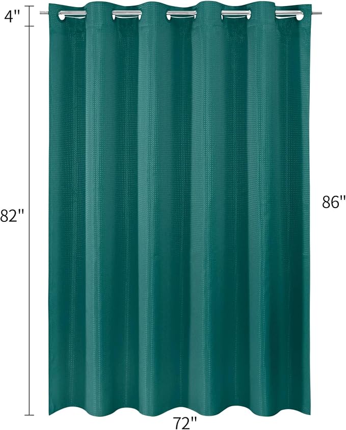 MitoVilla No Hooks Needed Extra Long Shower Curtain Liner Set - Image 7