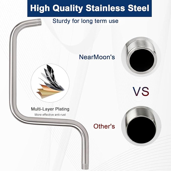 NearMoon S Shape Shower Extension Arm - Image 3