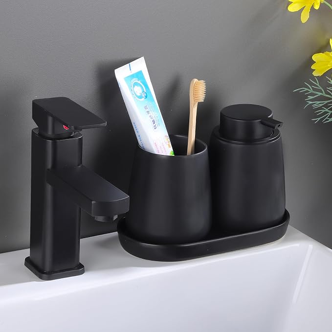 Matte Black Round Soap Dispenser Tray - Image 4