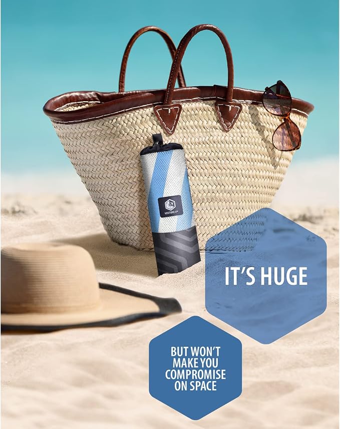 VENTURE 4TH Microfiber Beach Towel: Quick-Dry, Sandproof and Lightweight - Image 4
