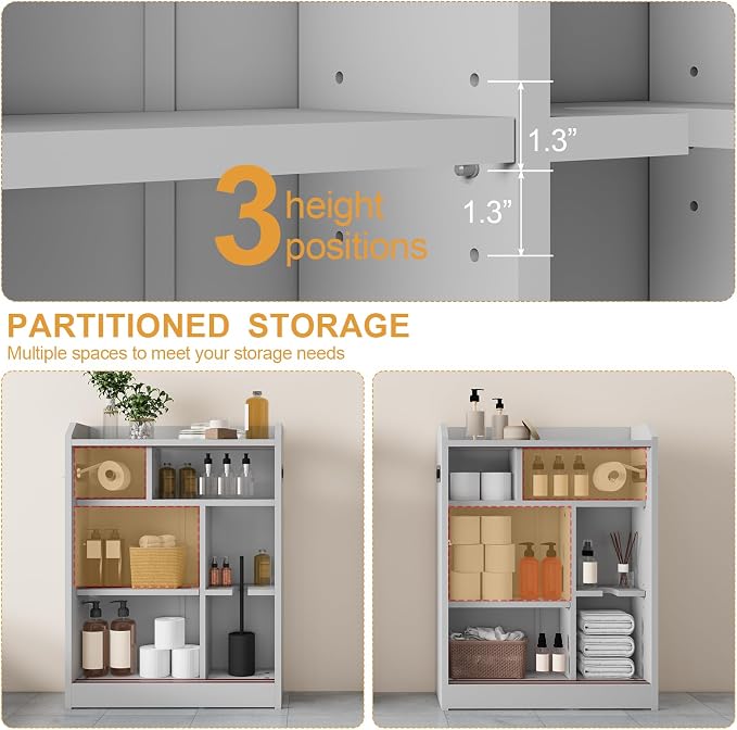 Small Bathroom Cabinet, Bathroom Storage Cabinet - Image 4