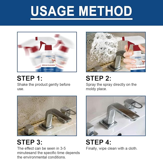 2Pcs Mould Cleaner Spray, Powerful Multi-purpose Foam Cleaner, Mould Cleaner - Image 6
