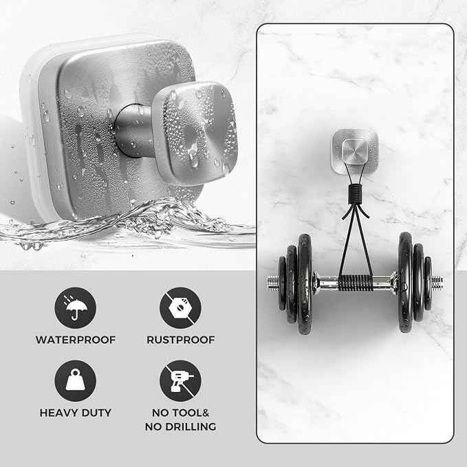 Shower Hooks for Inside Shower, Reusable Suction Cup Hooks for Glass Window - Image 4