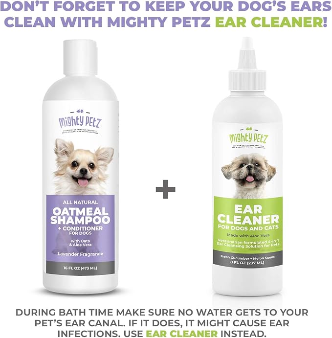 Mighty Petz 2-in-1 Oatmeal Dog Shampoo and Conditioner – 16 oz Natural Support - Image 6
