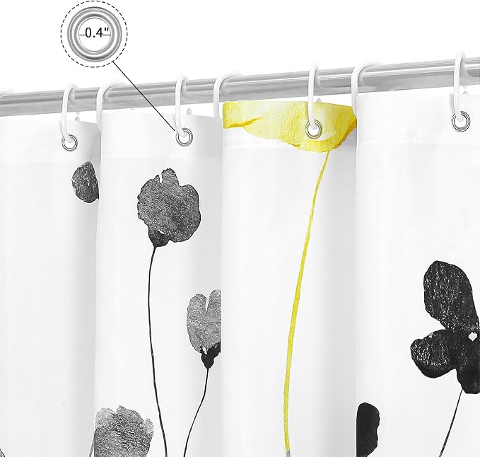 Gibelle Small Stall Shower Curtain 36 x 72, Narrow Half Watercolor Floral - Image 4