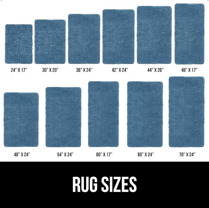 GORILLA GRIP Bath Rug Mat 30x20, Thick Soft Absorbent Chenille, Quick Dry - Image 6
