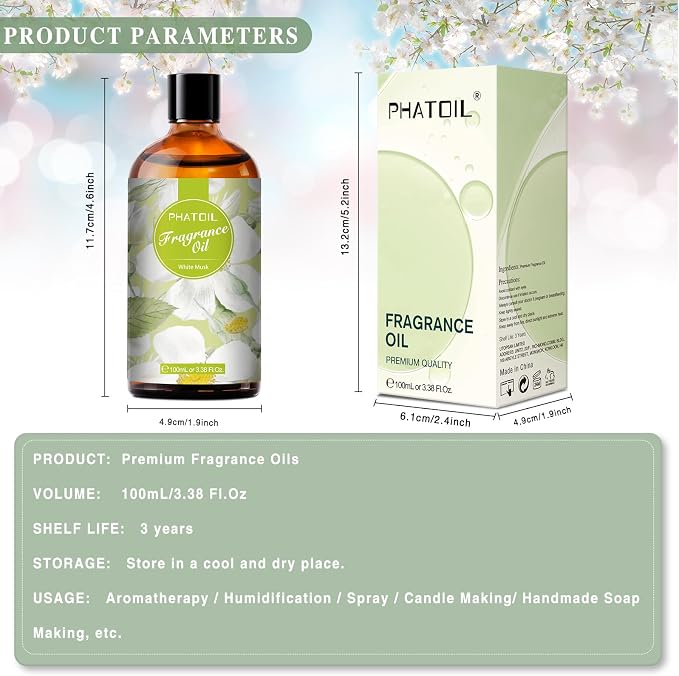 PHATOIL 3.38FL.OZ White Musk Fragrance Oils - Image 3