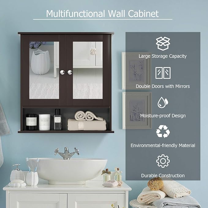 Tangkula Bathroom Medicine Cabinet - Image 6