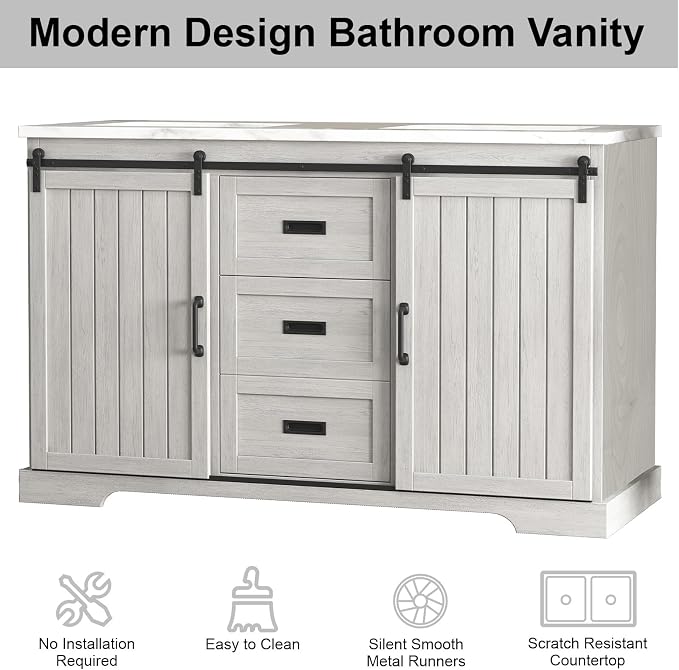 Modern Bathroom Vanity 54inch - Image 8