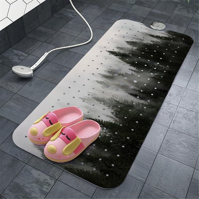 Misty Forest Bathtub Mat Non Slip, Baby Bath Mat - Image 8