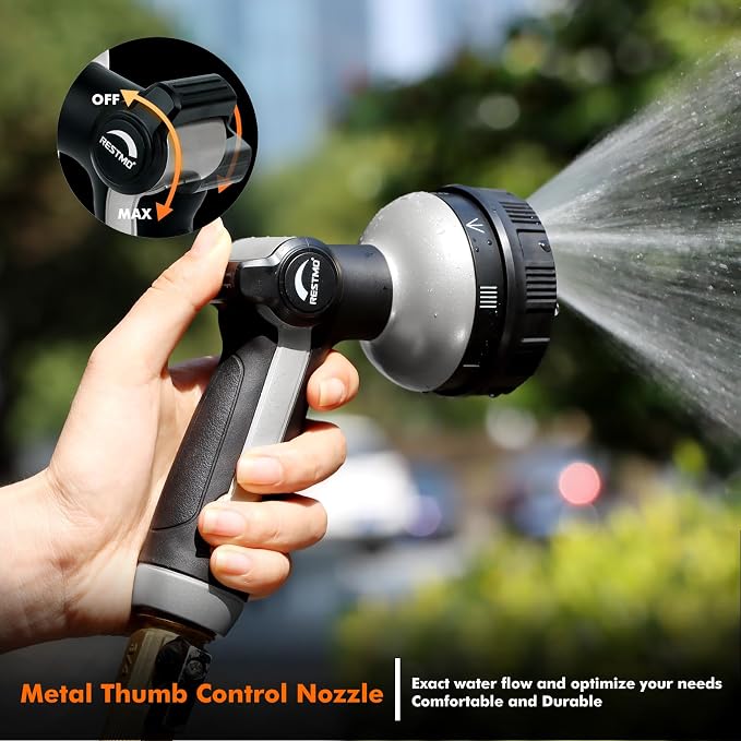 RESTMO Full Shower Hose Nozzle, Metal Spray Nozzle - Image 3