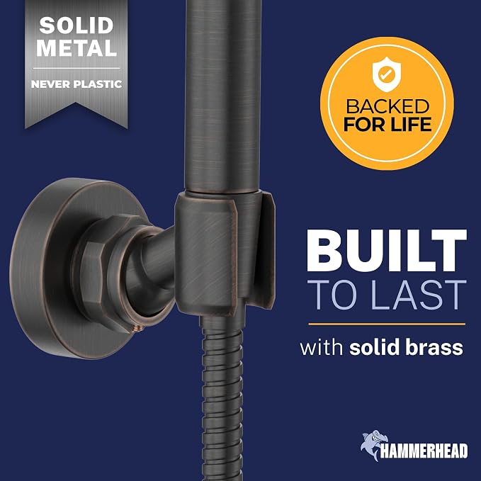 HammerHead Showers Solid Metal Handheld Showerhead Holder Wall Mount, - Image 3