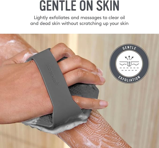 Sud Scrub® Antimicrobial Silicone Body Scrubber, Exfoliating Body Scrubber - Image 3