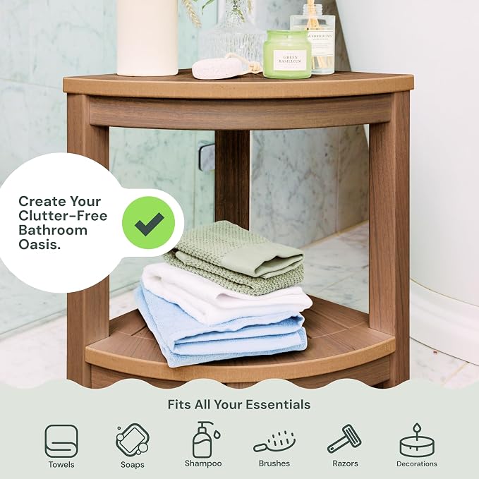Waterproof Corner Shower Stool - Image 8