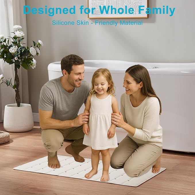 Non-Slip Bath Mat for Tub & Shower：Silicone Foldable Bathtub Mat - Image 4