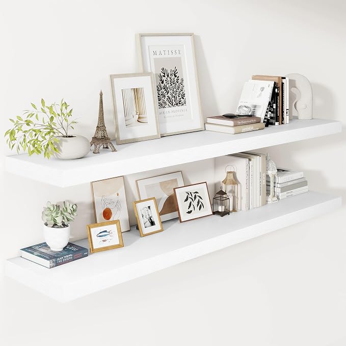 Vivelove 24/36/48/55 Inch Floating Shelves by VIVELOVE