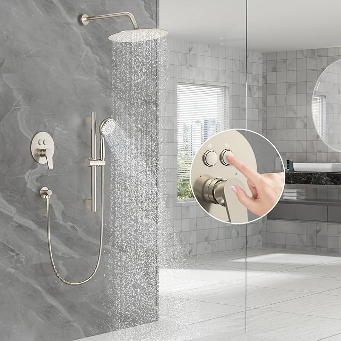 SR SUN RISE Shower System: 10 Inch Rainfall Shower Head - Image 2