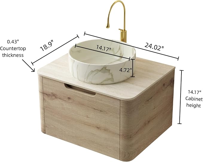 Yayzy 24” Floating Vanity Cabinet - Image 2