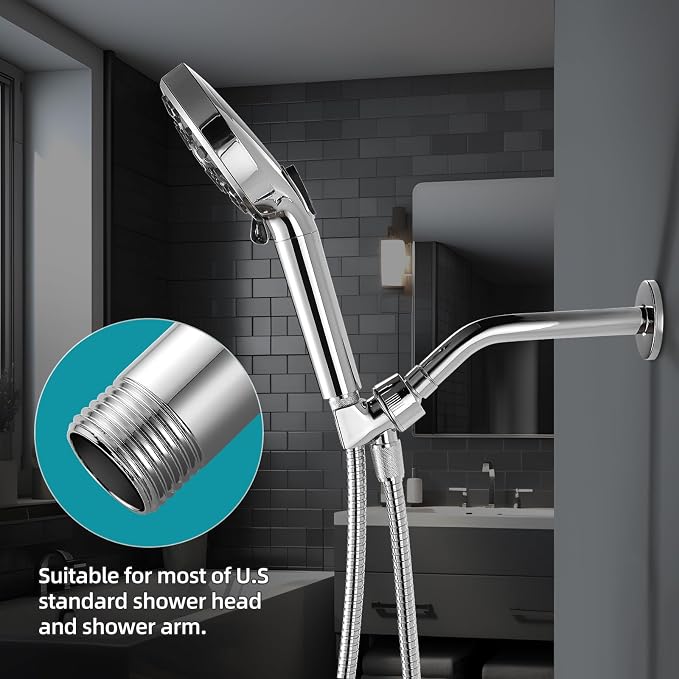 Cobbe Shower Arm with Flange and Teflon Tape, 10-Inches Wall Mounted Shower - Image 3