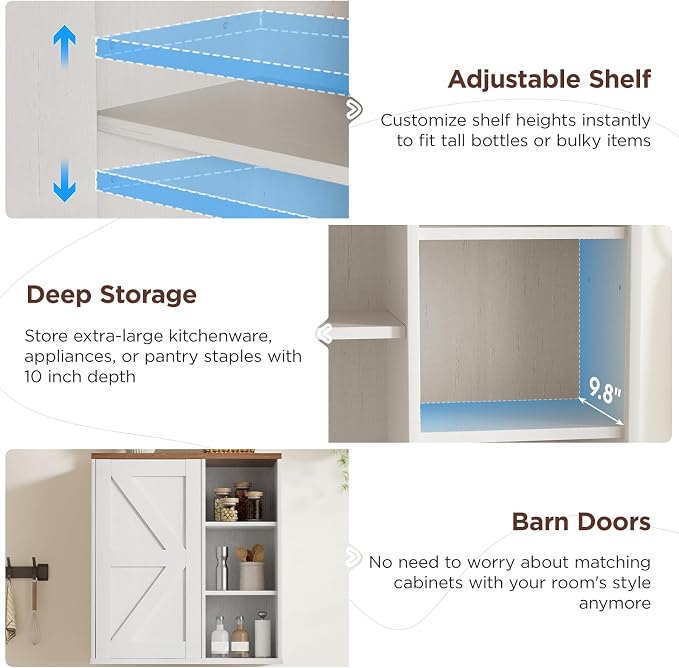 Bathroom Wall Cabinet, Farmhouse Medicine Cabinet - Image 6