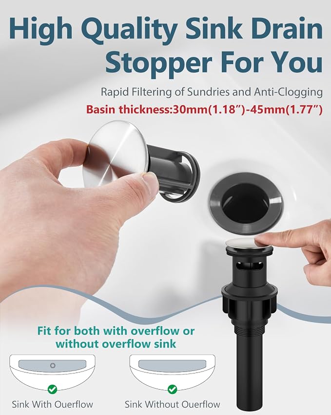 Aolemi Bathroom Faucets 3 Hole, 8 Inch Widespread Waterfall Bathroom Sink Faucet - Image 7
