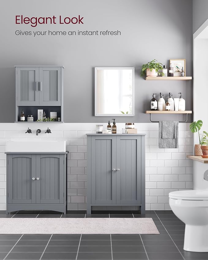 VASAGLE Floor Storage Cabinet, Freestanding Storage Unit - Image 6