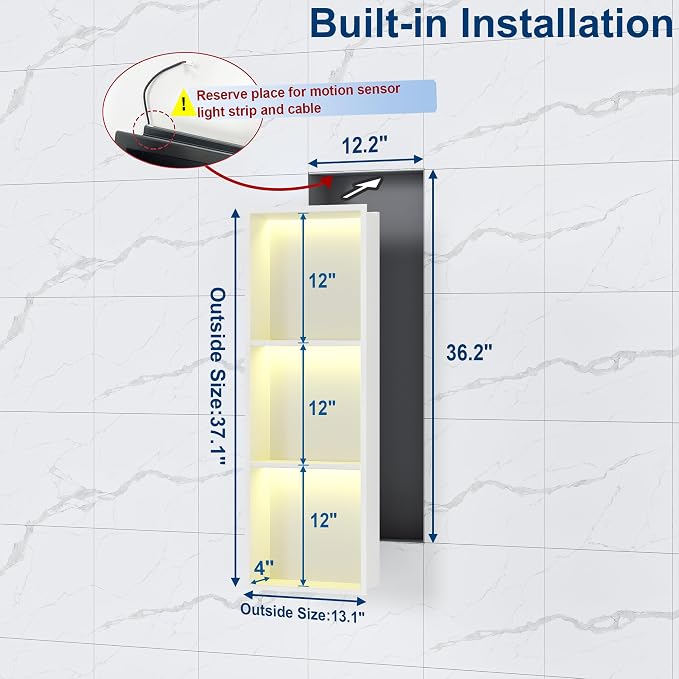 3-Tier 12x36Inch Wall Niche - Image 2