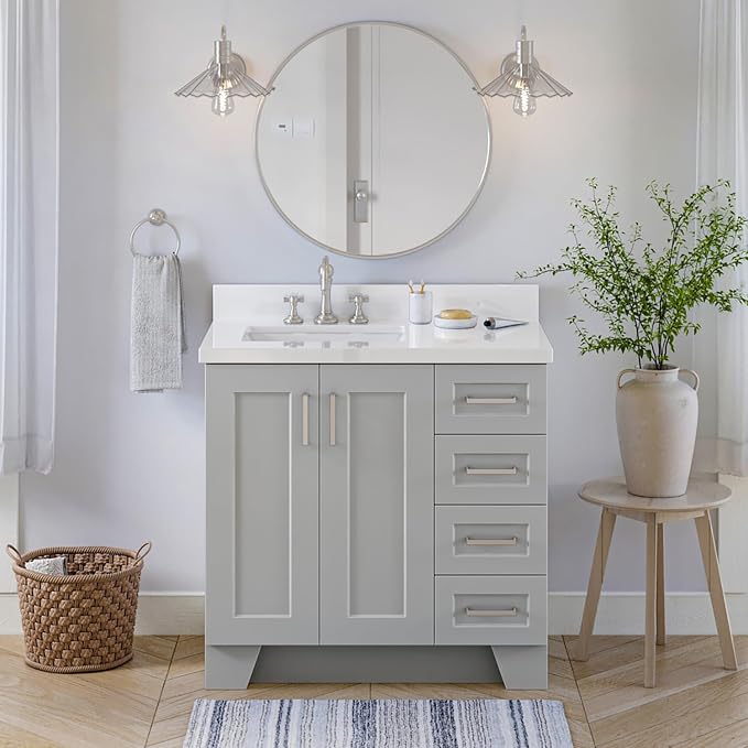ARIEL 37" Grey Bathroom Vanity by Ariel