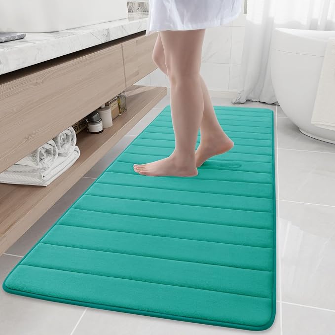 Buganda Memory Foam Bath Mat, Ultra Soft and Non-Slip Bathroom Rugs, Water by Buganda