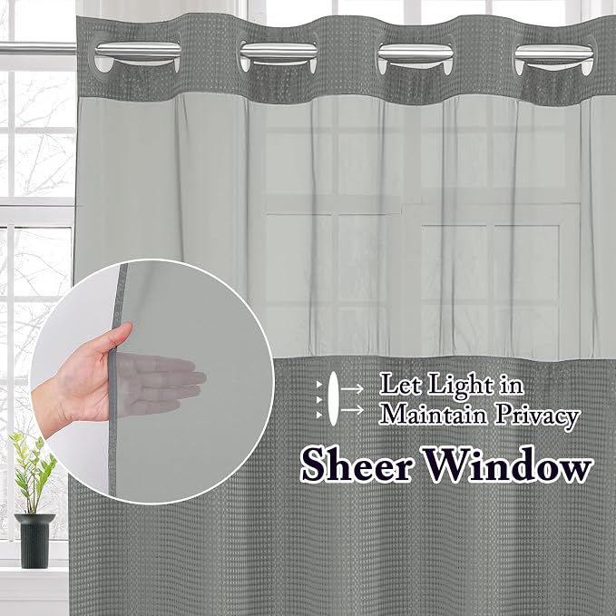 Gibelle Stall Small Shower Curtain 36x74, Waffle Weave Shower Curtain - Image 2