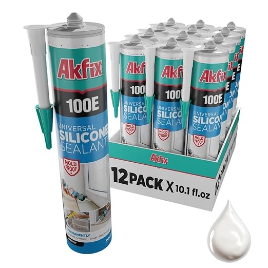 Akfix 100E RTV White Silicone Caulk by Akfix