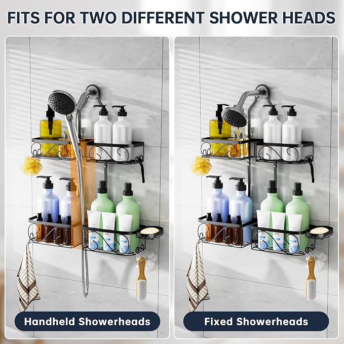 Kadolina Shower Caddy Hanging for Handheld Showerheads, Rustproof Stainless - Image 3