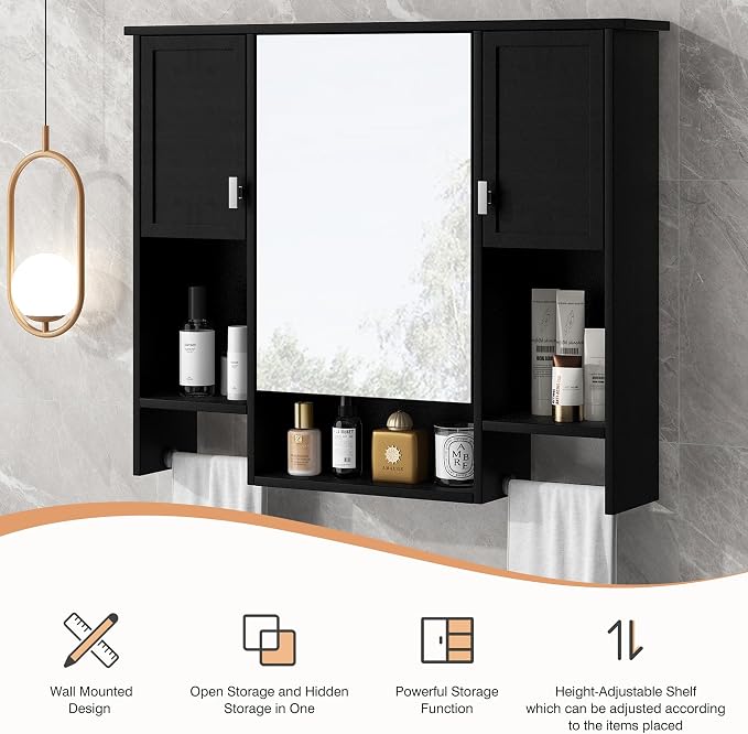 Bathroom Medicine Cabinet, Wall Mounted Bathroom Storage Cabinet - Image 6