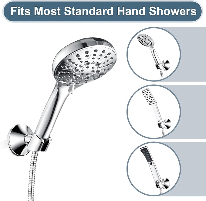 BRIGHT SHOWERS Strong Adhesive Shower Head Holder - Image 7