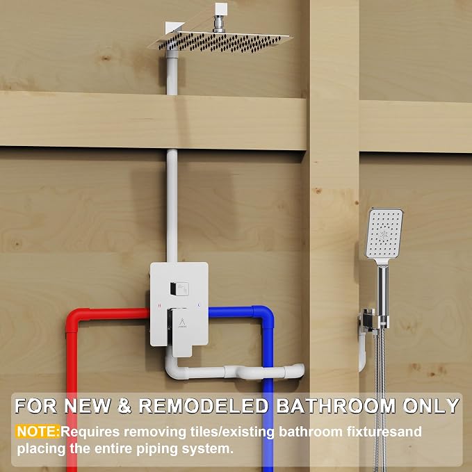 Rain Shower System 10IN Modern Brass Faucet Set - Image 7